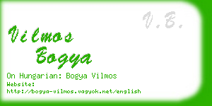 vilmos bogya business card